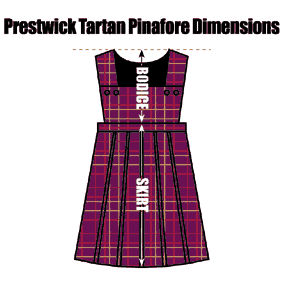 BASJPWMATAPF St Josephs Academy Prestwick Maroon Tartan Pinafore Dress : £22.99
