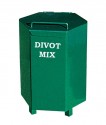 hexagonal divot mix bin