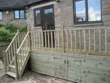 Decking and balustrade
