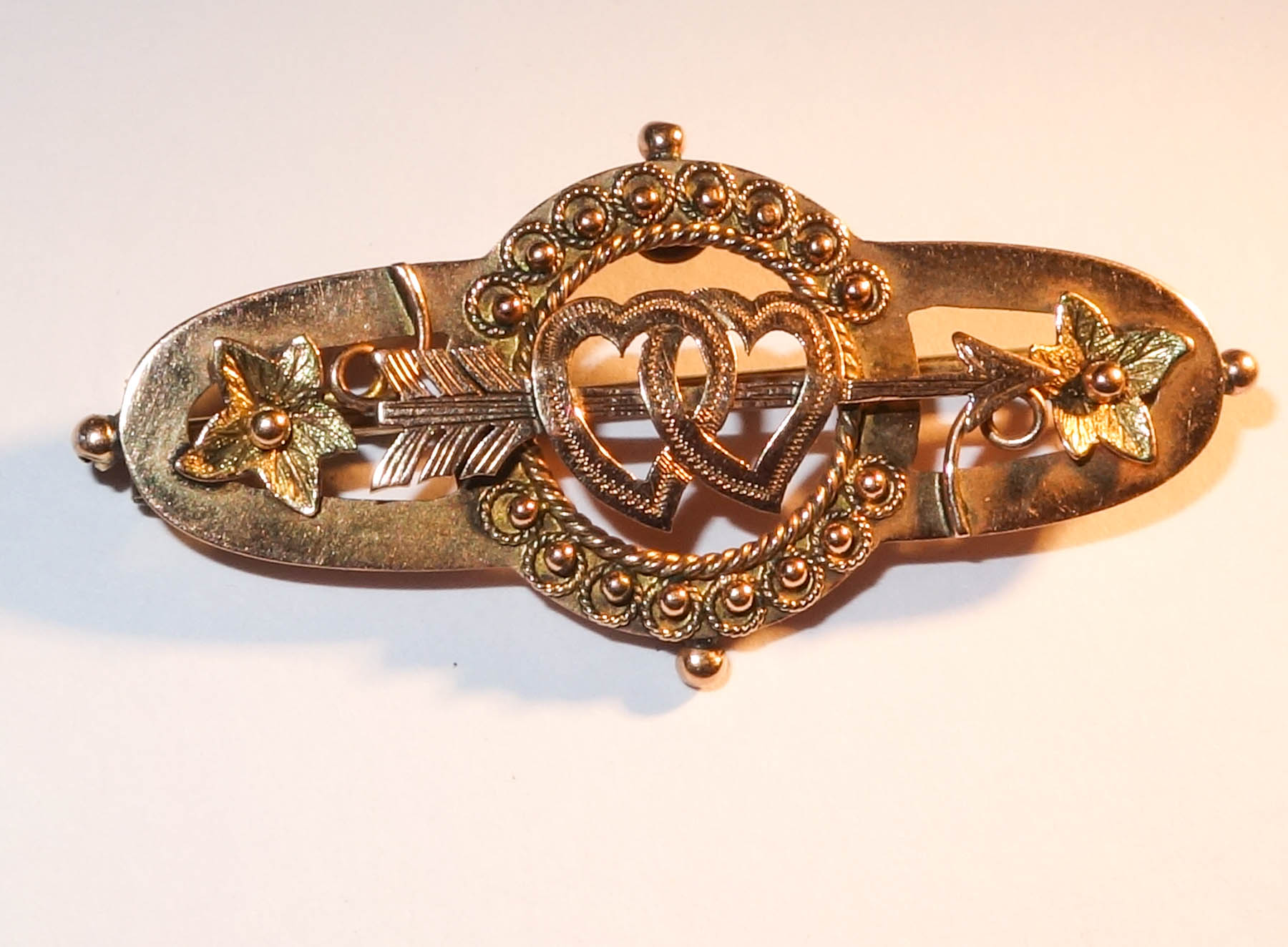 Brooch 9ct gold Victorian Keepsake