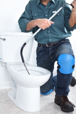 Salford Plumbing unblocking a toilet