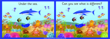 SPOT THE DIFFERENCE BOARD - UNDER THE SEA