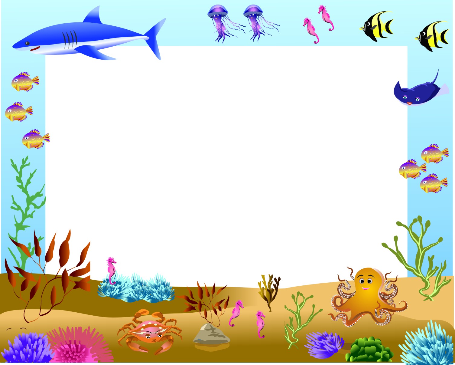 UNDER THE SEA DRY/WIPE MAGNETIC WHITEBOARD