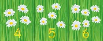 FLOWER NUMBER RECOGNITION & FORMATION  0-10 WALL FRIEZE