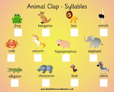ANIMAL CLAP - SYLLABLES