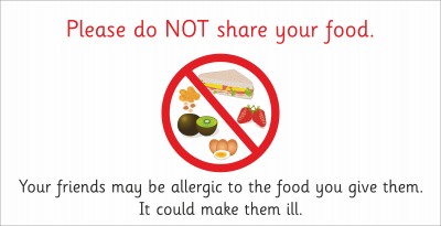 SAFETY SIGN - DO NOT SHARE YOUR FOOD