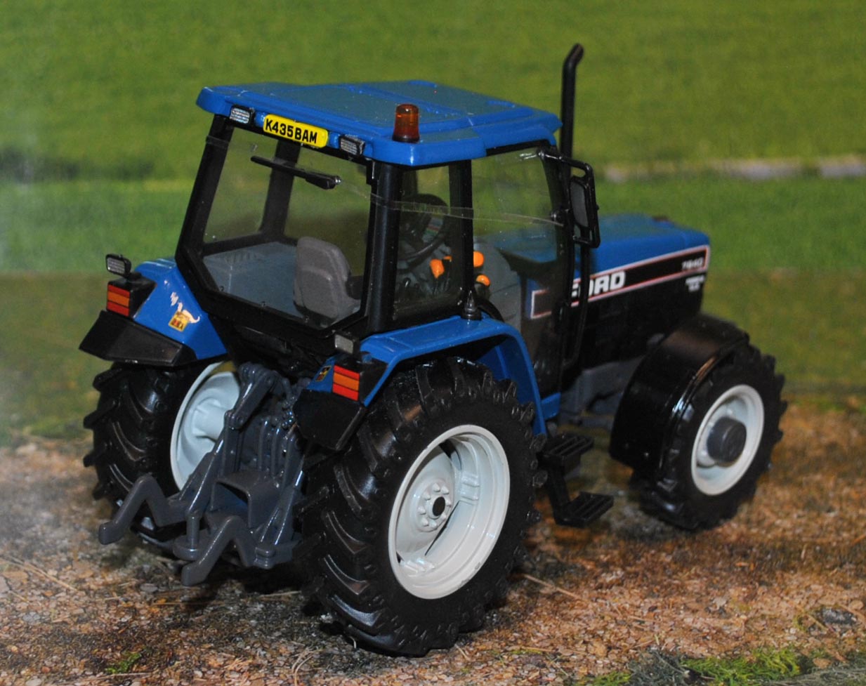 CV1012 FORD 7840 TRACTOR, GREY CHASSIS, BLUE ROOF IMBER BASED 