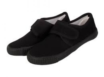 Plimsoles Velcro Black
