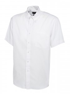 Mens Oxford Short Sleeve Shirt White