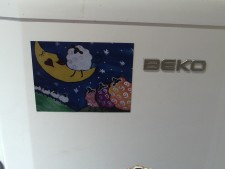 Fridge magnet Quirky sheep gazing at the moon