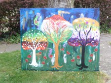 Dancing Poppies among Rainbow Trees