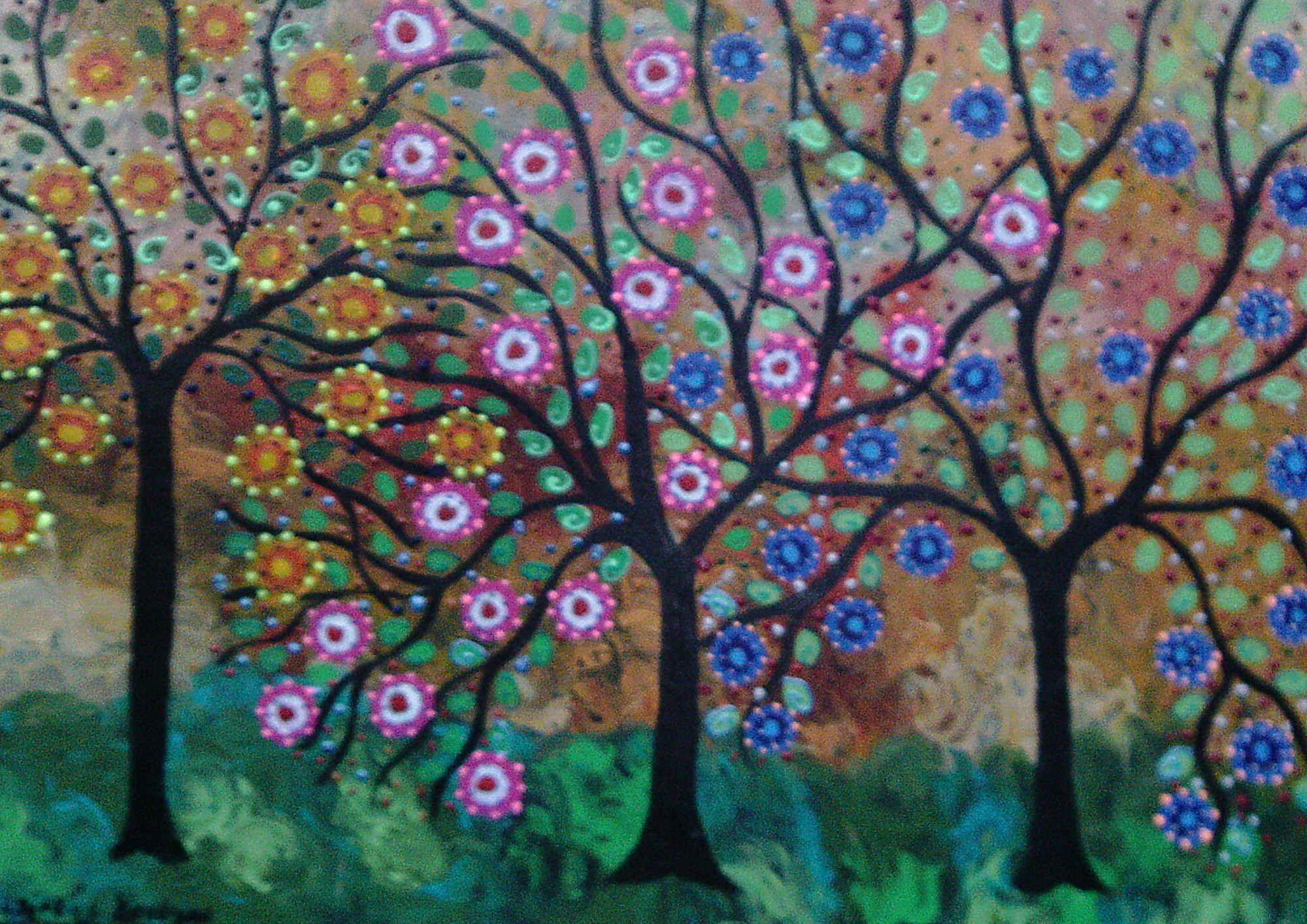 The Colourful  whispering Trees in an Autumn Breeze