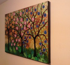 The Colourful  whispering Trees in an Autumn Breeze