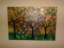 The Colourful  whispering Trees in an Autumn Breeze