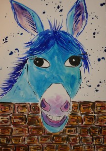 Quirky Blue Donkey
