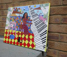 The African Pianist and her cats