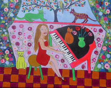 The Beautiful Pianist and her quirky cats
