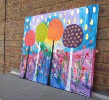 Lollipop Trees among Hearts and Flowers