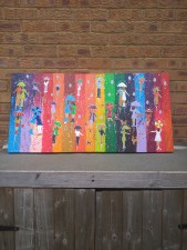 Raindrops Falling on Colourful Umbrellas 40