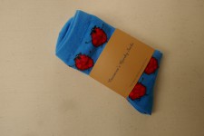 Quirky Blue and Red Sheep  Cotton Socks size 4 - 8