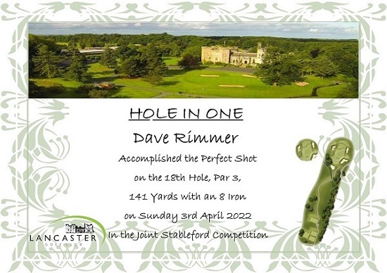 Dave Rimmer Hole In One