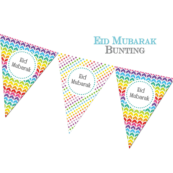 Eid Mubarak Bunting - Rainbow