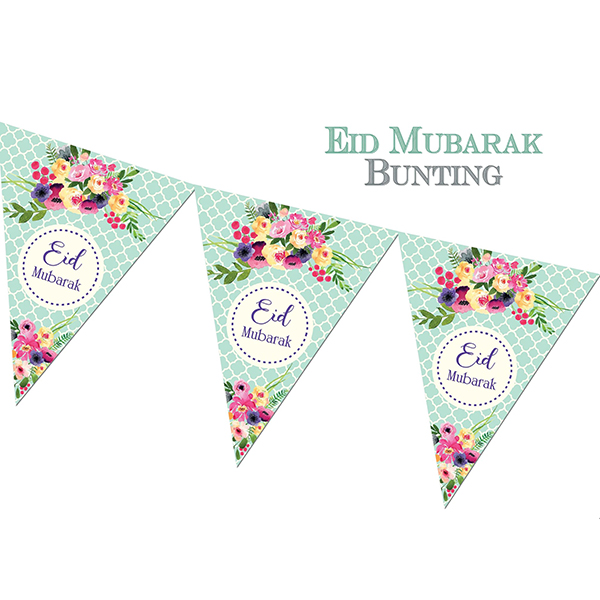 Eid Mubarak Bunting - Green