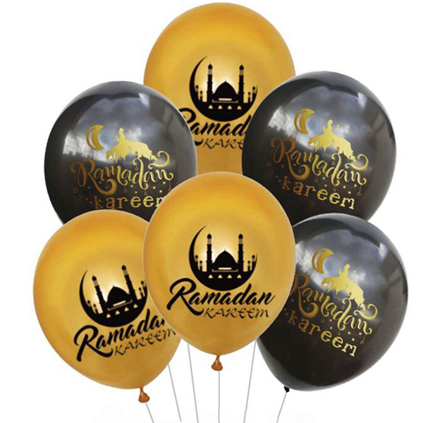 Ramadan Kareem Baloons (Black & Gold)