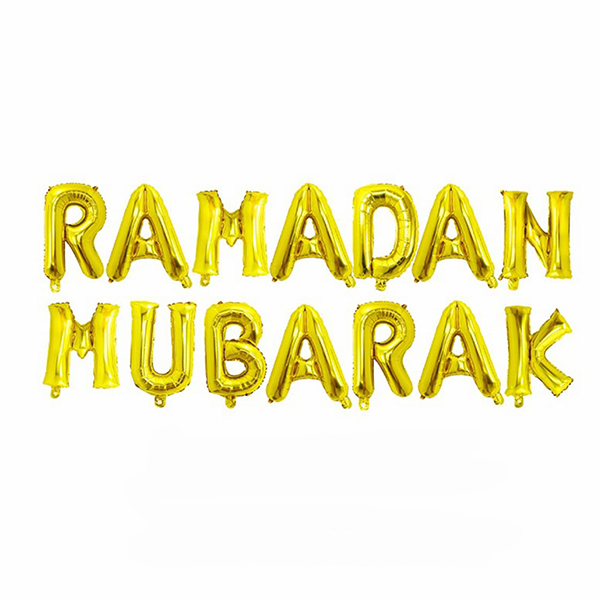 Ramadan Mubarak Foil Letters - Gold