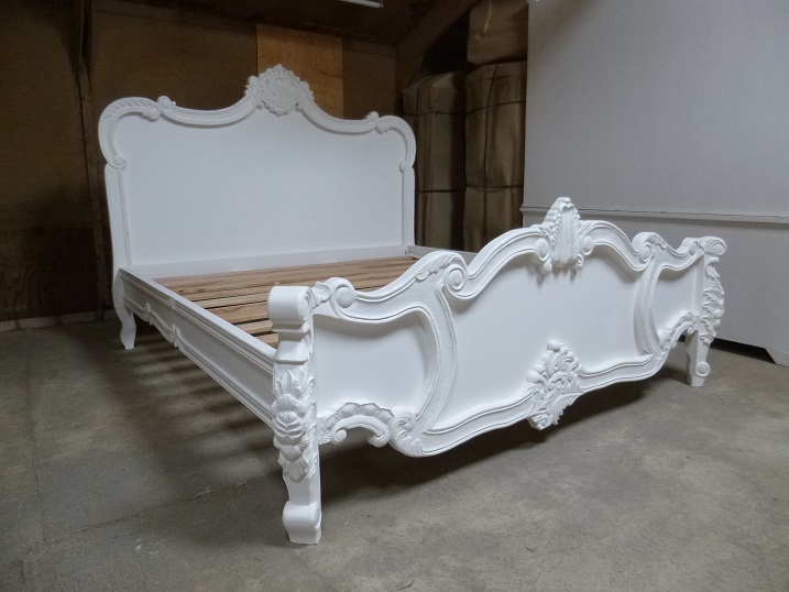 French Shabby Chic Super King Size Bed, Shabby Chic Full Size Bed Frame