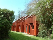 Back of Woodland Lodges