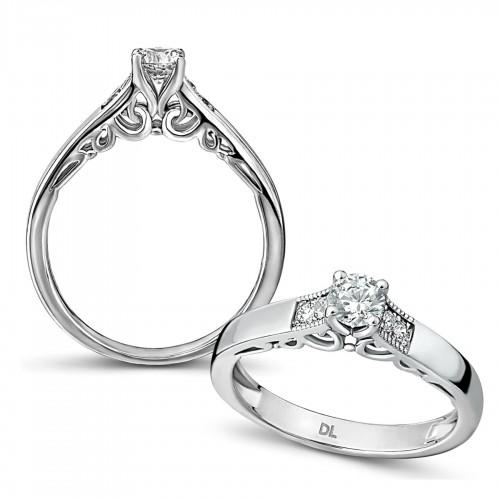Aria Platinum Vintage Engagement Ring