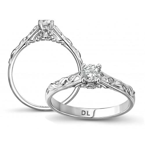 Cherry Blossom Platinum Diamond set Solitaire Engagement ring
