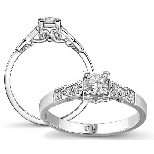 Godetia Platinum Diamond set Solitaire Engagement ring