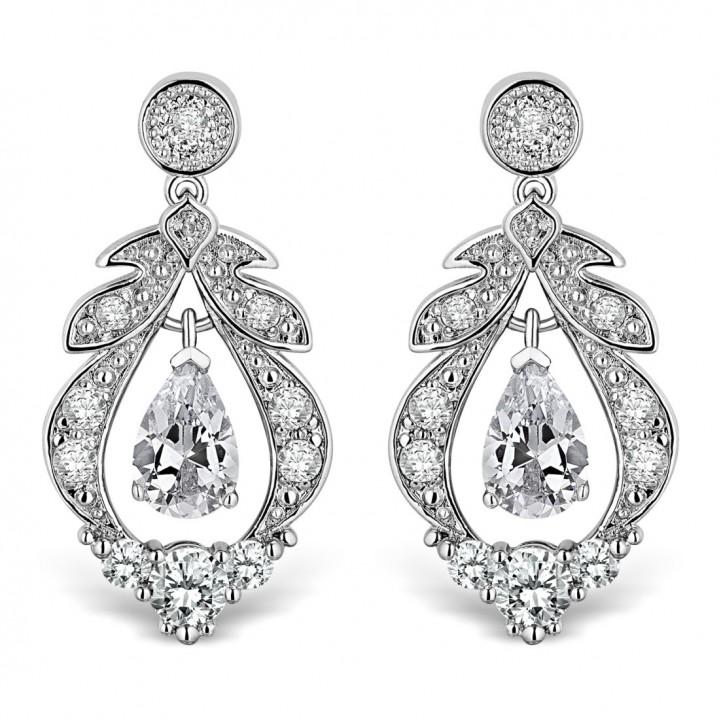 Bellissima Diamond & CZ Drop Earrings