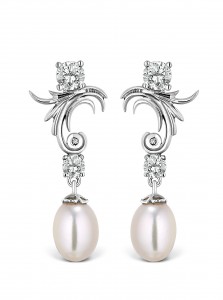 Lillia Diamond & Pearl Drop Earrings
