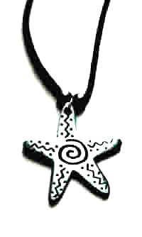 aluminium starfish pendant