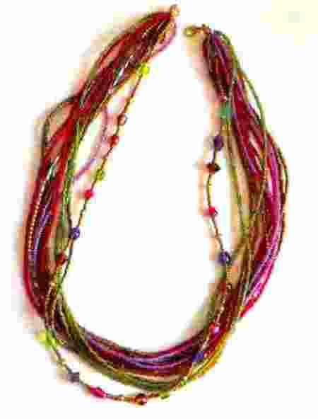 multi strand seed bead necklace