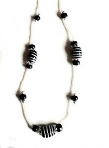 striped glass necklace