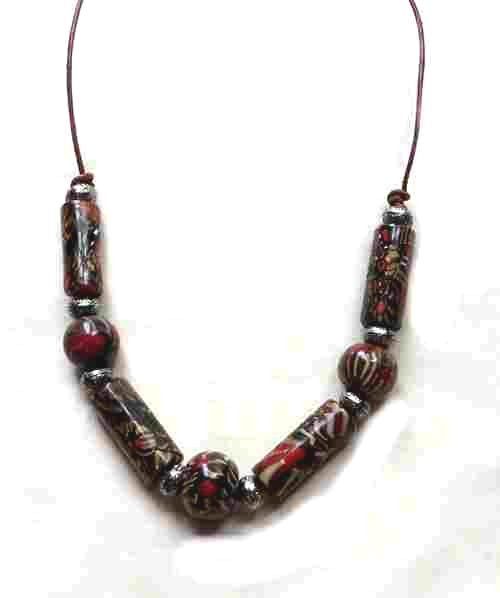 brown swirl necklace