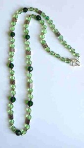 green faceted necklace