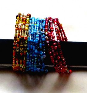 small spiral bracelets, memory wire bracelets, childrens jewellery