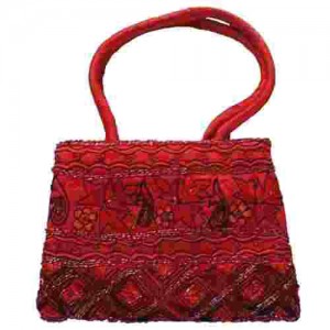 satin embroidered evening bag, fair trade satin bag, quality embroidered satin bag, handmade evening bag