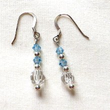 turquoise crystal ea swarovski crystal earrings,