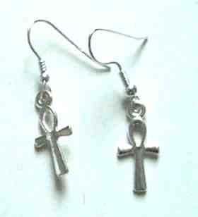 small metal ankh earrings