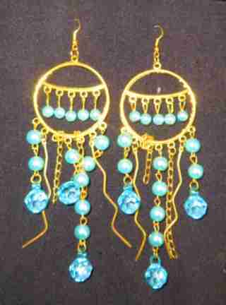 Long Pearl dangle earrings