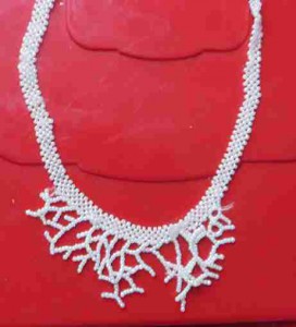 beaded snowflake necklace