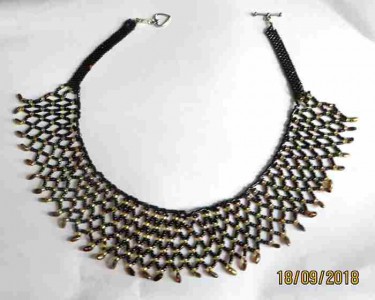 black gold collar necklace
