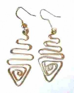 metal fish coil earrings