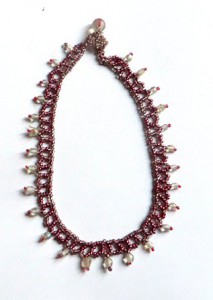 beaded drop necklace